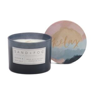Sand + Fog Ocean and Sea Salt Scented Soy Wax Candle 12oz NWT